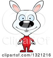 Clipart Of A Cartoon Happy Rabbit In Pjs Royalty Free Vector Illustration