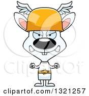 Clipart Of A Cartoon Mad Rabbit Hermes Royalty Free Vector Illustration
