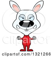 Clipart Of A Cartoon Mad Rabbit In Pjs Royalty Free Vector Illustration