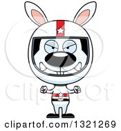 Poster, Art Print Of Cartoon Mad Rabbit Race Car Driver