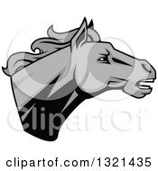 Poster, Art Print Of Grayscale Tough Stallion Horse Head