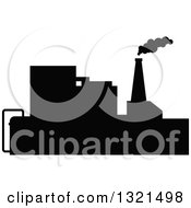 Poster, Art Print Of Black Silhouetted Refinery Factory 34
