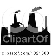 Poster, Art Print Of Black Silhouetted Refinery Factory 36