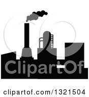 Poster, Art Print Of Black Silhouetted Refinery Factory 23
