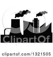 Poster, Art Print Of Black Silhouetted Refinery Factory 24