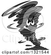 Clipart Of A Tough Twister Tornado Character Royalty Free Vector Illustration