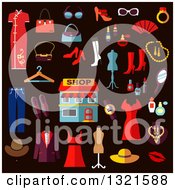Poster, Art Print Of Flat Design Clothes And Accessories