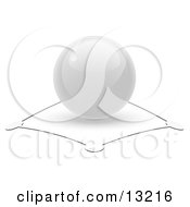 White 3D Orb On A Platform Clipart Illustration by Leo Blanchette
