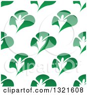 Poster, Art Print Of Seamless Background Pattern Of Abstract Green Clovers
