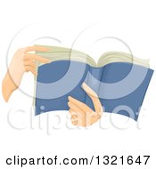 Poster, Art Print Of Hands Holding A Book