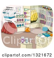 Poster, Art Print Of College Campus Store Interior With Merchandise