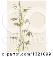 Poster, Art Print Of Green And Tan Bamboo Stencil Background
