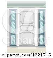 Poster, Art Print Of Stylish Door With Side Windows