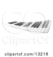 Flexible Piano Keyboard Clipart Illustration by Leo Blanchette