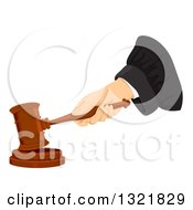 Poster, Art Print Of Judges Hand Banging A Gavel