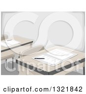 Clipart Of Entrance Exams On Tables Royalty Free Vector Illustration
