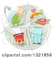 Poster, Art Print Of Sketched Food Preparation And Sanitation Icon