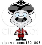 Poster, Art Print Of Cartoon Happy Mouse Pirate