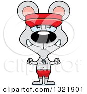 Cartoon Mad Mouse Lifeguard