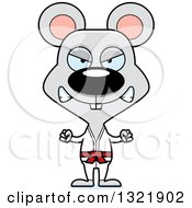 Poster, Art Print Of Cartoon Mad Karate Mouse