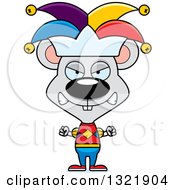 Poster, Art Print Of Cartoon Mad Mouse Jester