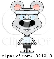 Poster, Art Print Of Cartoon Happy Fitness Mouse