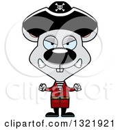 Poster, Art Print Of Cartoon Mad Mouse Pirate