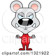 Poster, Art Print Of Cartoon Mad Mouse In Pajamas