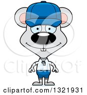 Poster, Art Print Of Cartoon Happy Mouse Coach