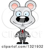 Poster, Art Print Of Cartoon Happy Mouse Business Man