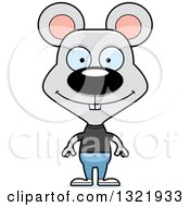 Poster, Art Print Of Cartoon Happy Casual Mouse