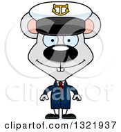 Poster, Art Print Of Cartoon Happy Mouse Captain