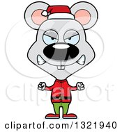 Poster, Art Print Of Cartoon Mad Mouse Christmas Elf