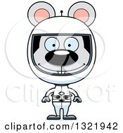 Poster, Art Print Of Cartoon Happy Mouse Astronaut