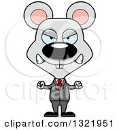 Poster, Art Print Of Cartoon Mad Mouse Business Man