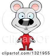 Poster, Art Print Of Cartoon Happy Mouse In Pajamas