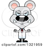 Poster, Art Print Of Cartoon Mad Mouse Scientist