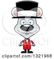 Cartoon Happy Mouse Circus Ringmaster