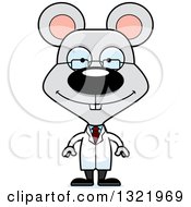 Poster, Art Print Of Cartoon Happy Mouse Scientist