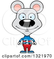 Poster, Art Print Of Cartoon Happy Mouse Super Hero