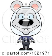 Poster, Art Print Of Cartoon Happy Space Mouse