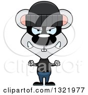 Poster, Art Print Of Cartoon Mad Mouse Robber