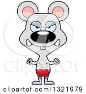 Poster, Art Print Of Cartoon Mad Mouse Swimmer