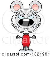 Poster, Art Print Of Cartoon Mad Mouse Wrestler
