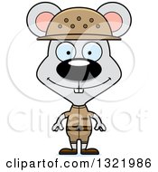 Cartoon Happy Mouse Zookeeper