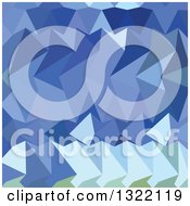 Poster, Art Print Of Low Poly Abstract Geometric Background Of Brandeis Blue