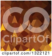 Poster, Art Print Of Low Poly Abstract Geometric Background Of Burnt Umber Brown