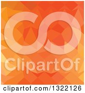 Poster, Art Print Of Low Poly Abstract Geometric Background Of Spanish Orange