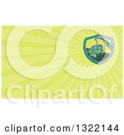 Poster, Art Print Of Retro Cartoon Hybrid Electric Car With A Plug In A Circle And Pastel Green Rays Background Or Business Card Design