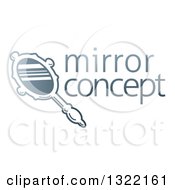 Poster, Art Print Of Gradient Hand Mirror And Sample Text